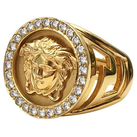 versace gold ring man|Versace jewelry real gold.